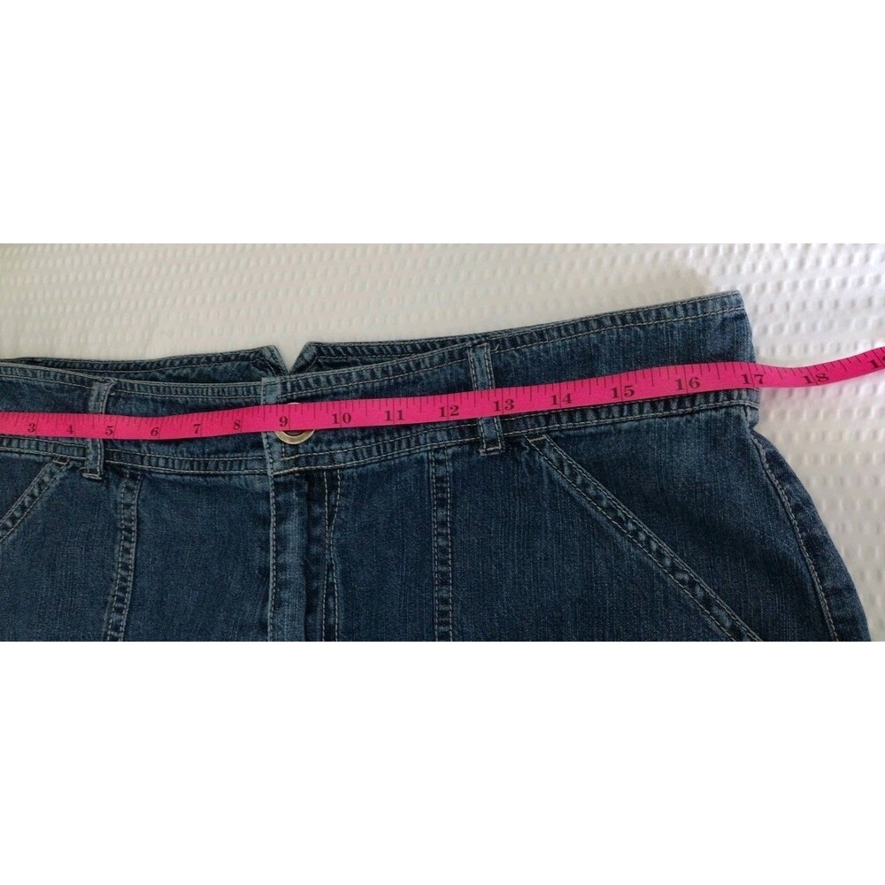 French Cuff Denim Skirt Womens Size 12 Midi Y2K 90s Western Boho - Picture 5 of 6